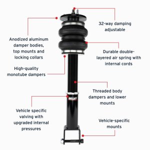 Dodge Charger Front Air Suspension Kit - Air Lift - 76017 - Black - `11-`23